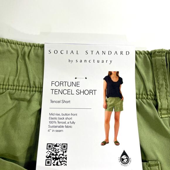 NWT Social Standard Sanctuary Anthro Shorts Hiking Camp Avocado Green Size XXL - Picture 1 of 5